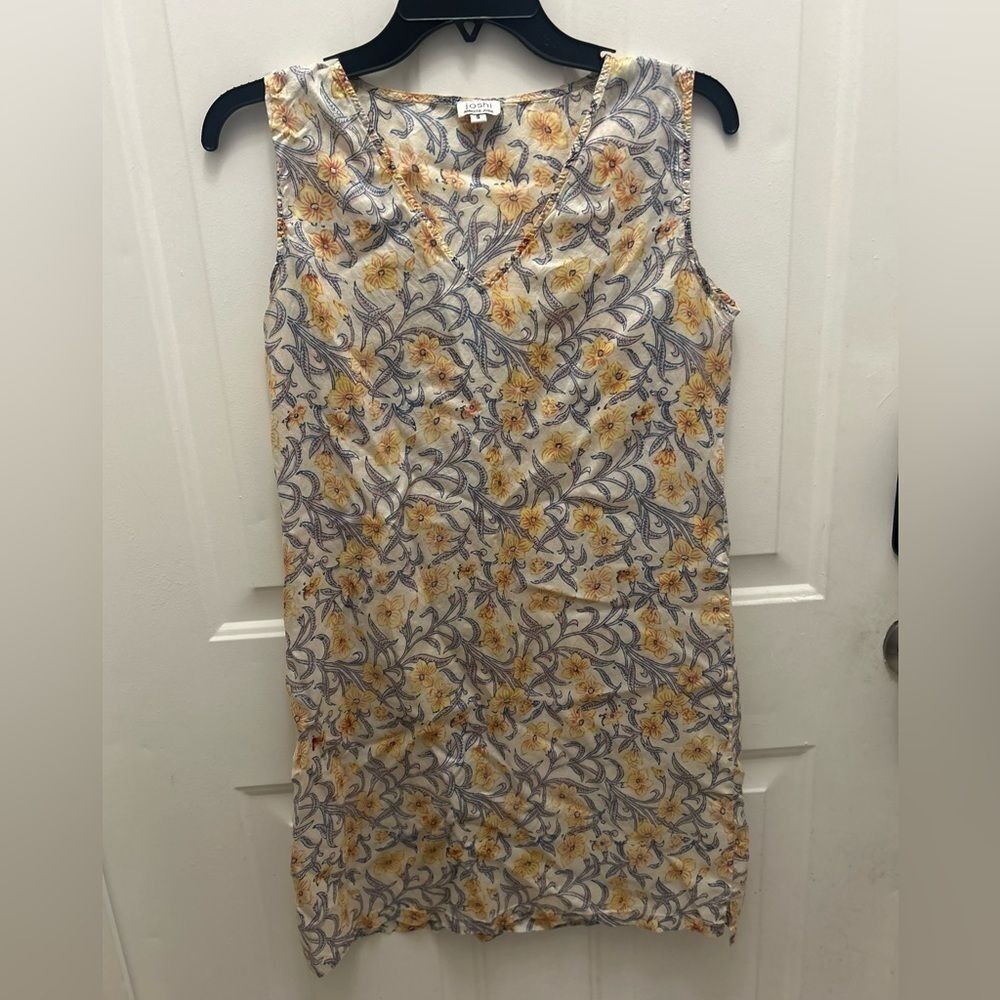 Joshi Nandita Joshi Shift Floral V Neck Dress